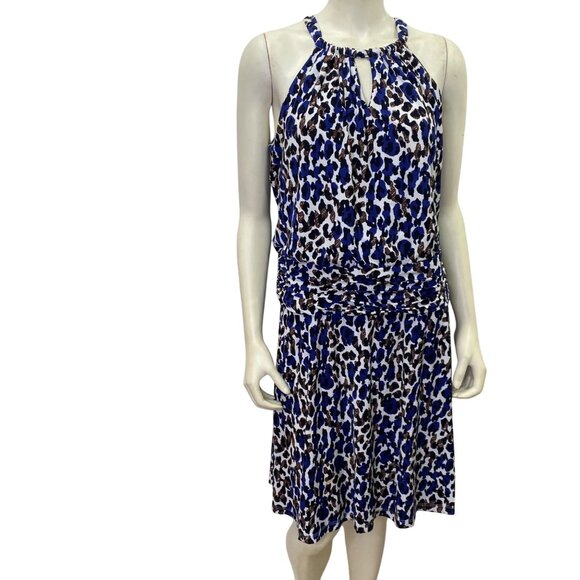 Suzy‎ Chin for Maggy London  Leopard Print Sleeveless Halter Dress 10 - Picture 3 of 9